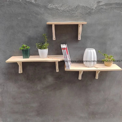 étagère murale à forme de planche et branche suspendue -