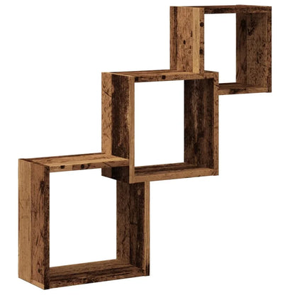 étagère murale cube à 3 niveaux - Marron B