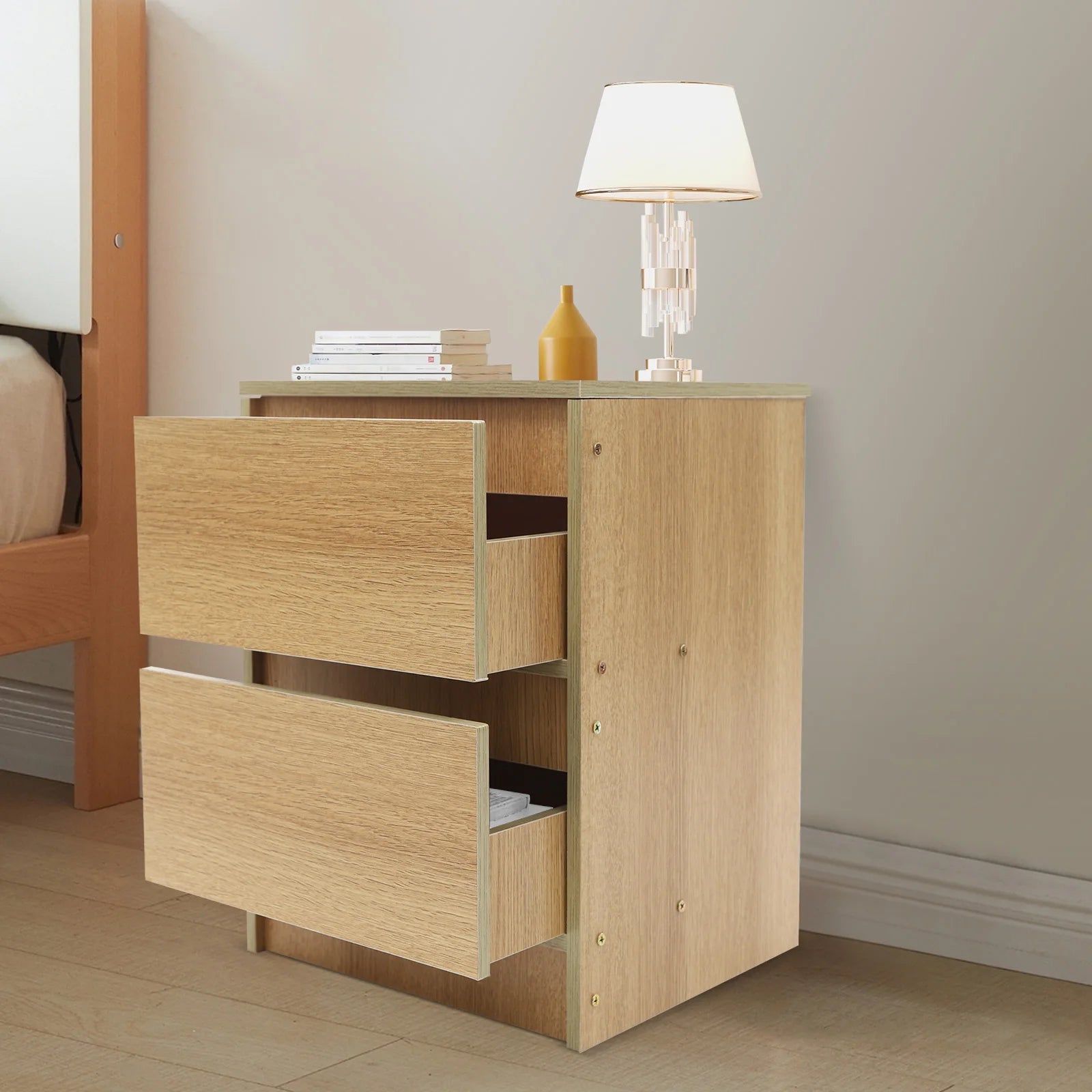 Table de chevet basse en bois moderne de grande qualité -