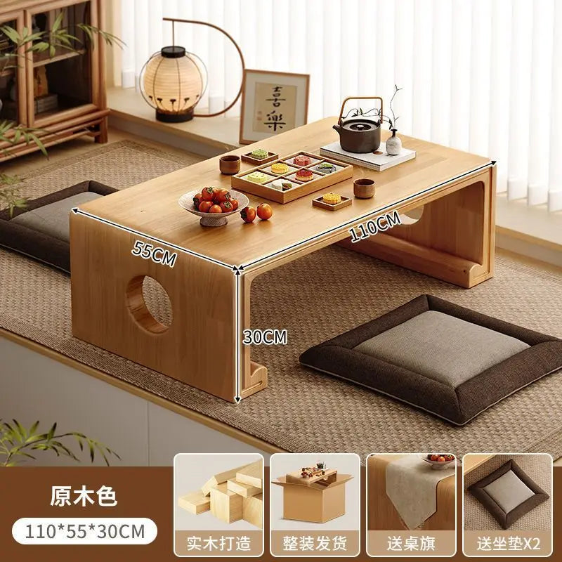 Table basse bois clair de style japonais - style7