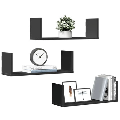 étagère murale livre 3 pcs Blanc 58x18x18 cm -