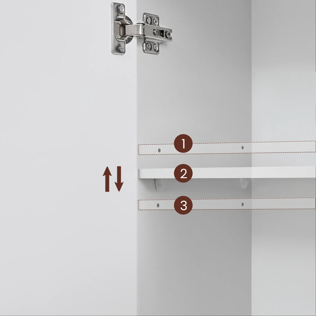 Meuble de rangement de salle de bain à double porte -