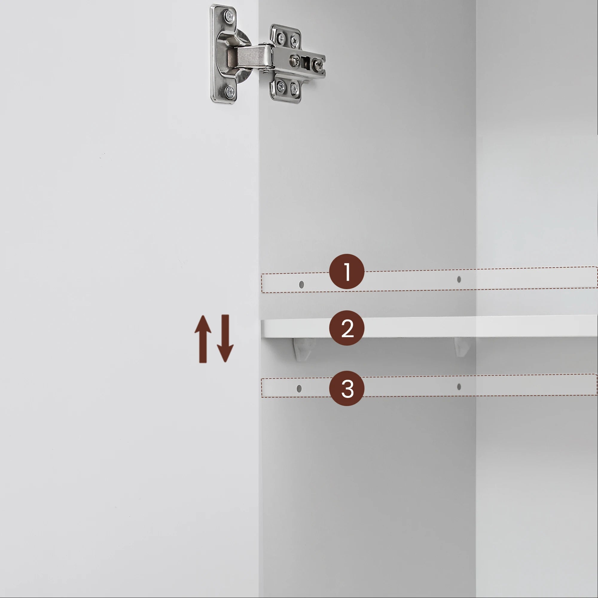 Meuble de rangement de salle de bain à double porte -