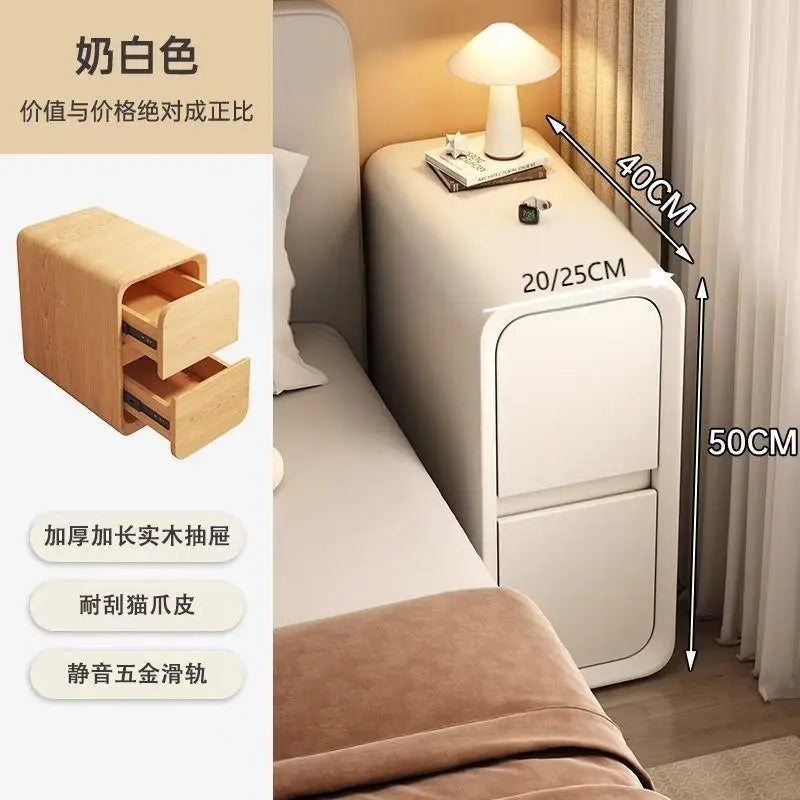 Petit table de chevet en bois minimaliste - Blanc