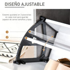 Meuble à chaussure d'entrée avec 2 tiroirs gris 62.5X26X81 cm -