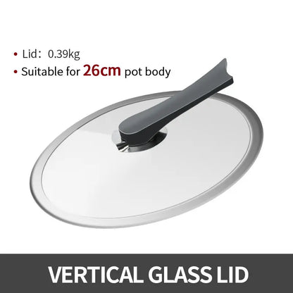 Poêle inox induction et antiadhésive - 26cm Couvercle