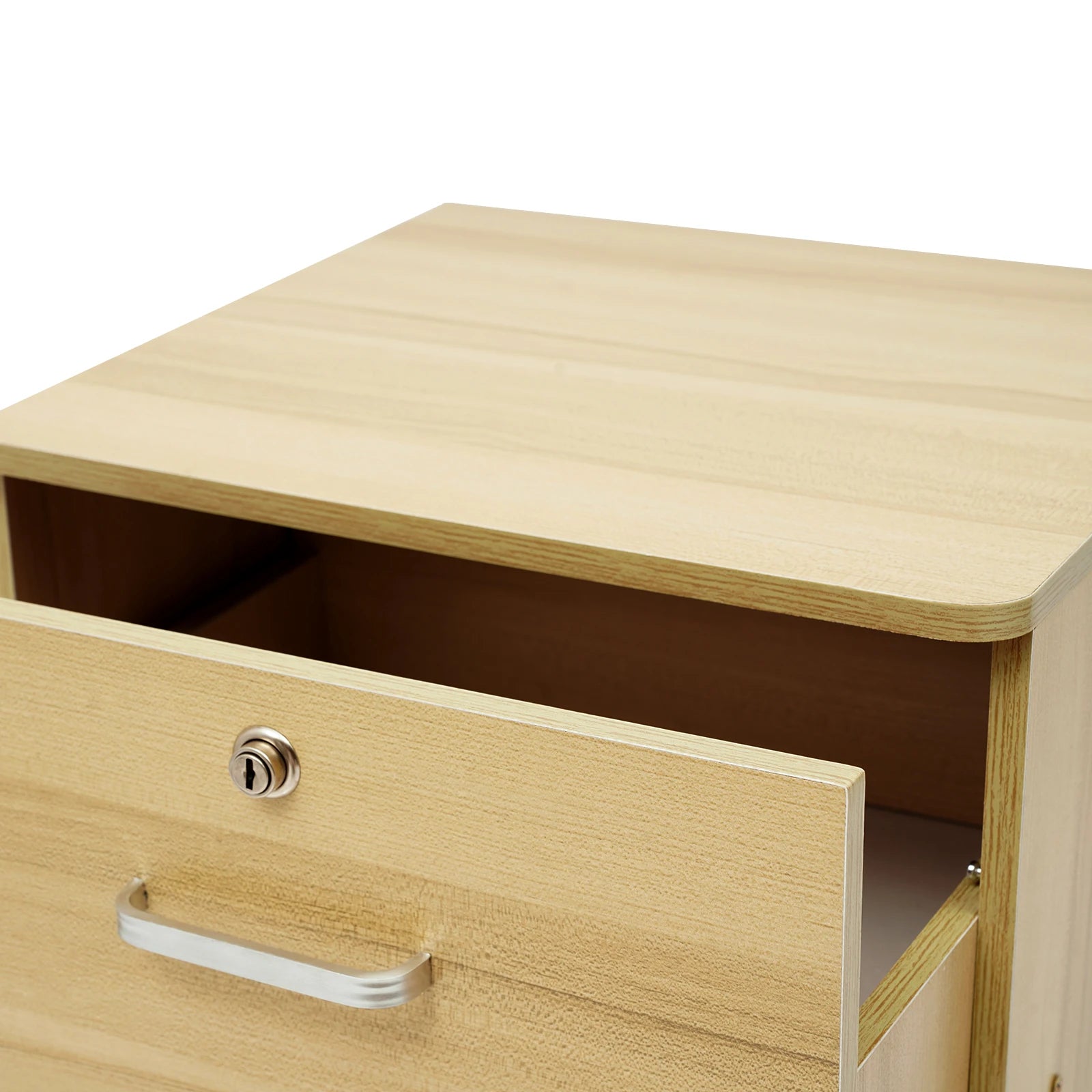 Table de nuit roulante à deux niveaux -