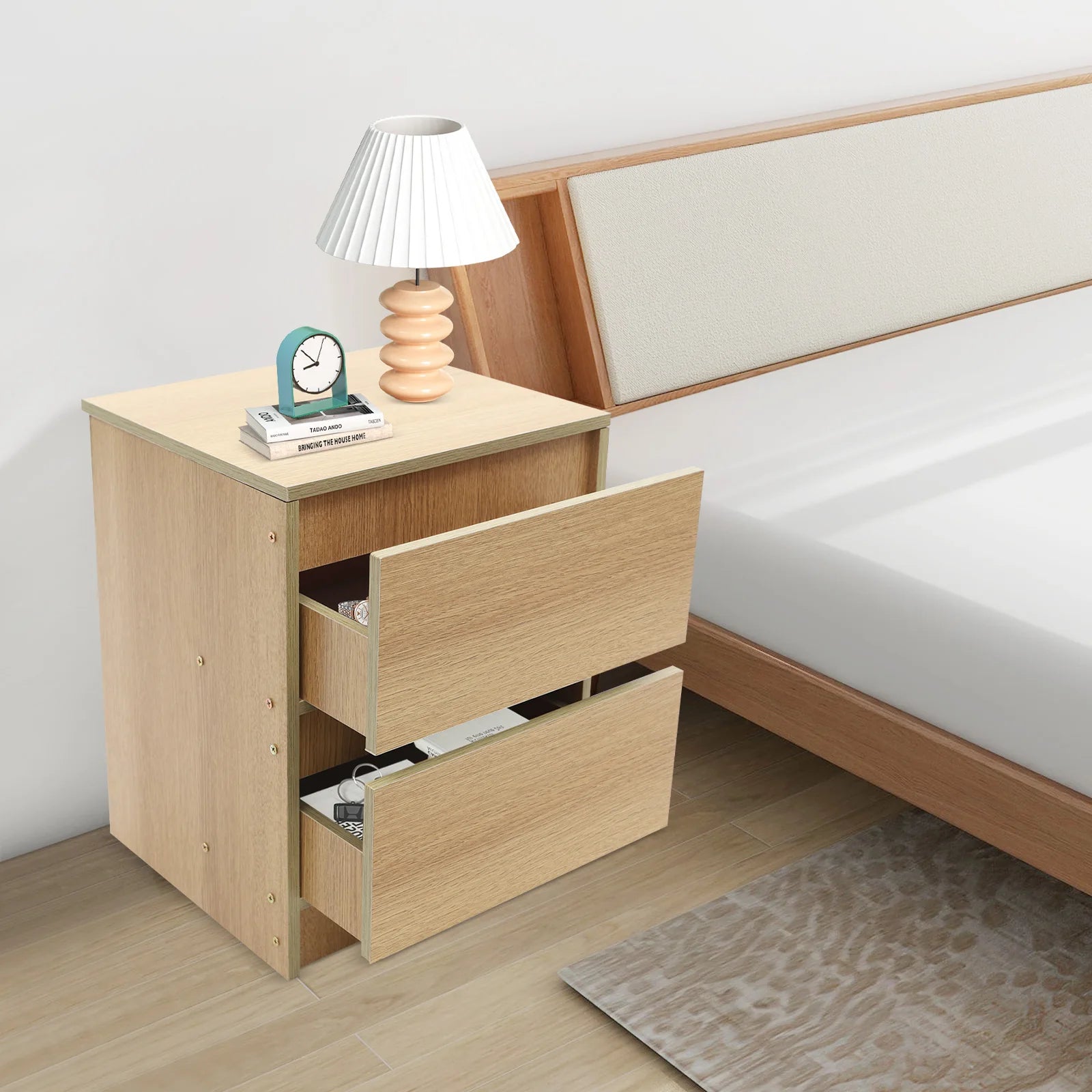 Table de chevet basse en bois moderne de grande qualité -