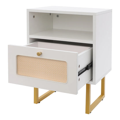 Table de nuit rotin robuste -