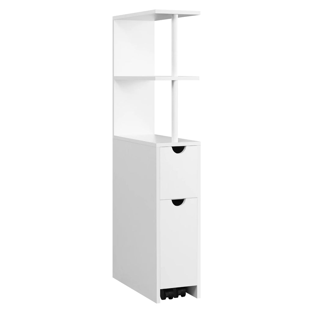 Meuble de rangement niche étroite de salle de bain - Blanc Meuble de rangement