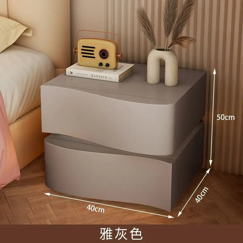 Table de nuit basse de luxe avec LED - C