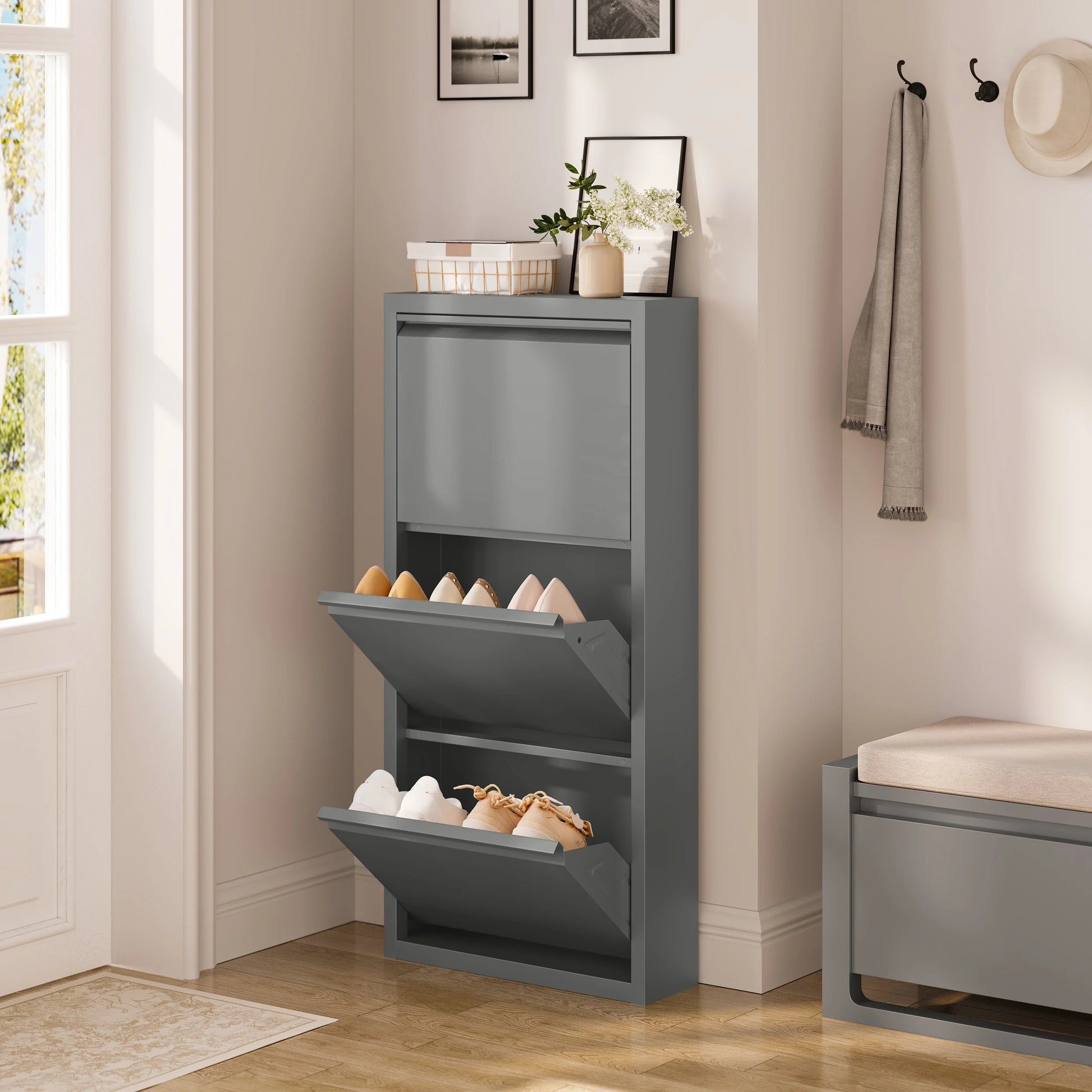 Étagère chaussures solide de 50x106x15cm -
