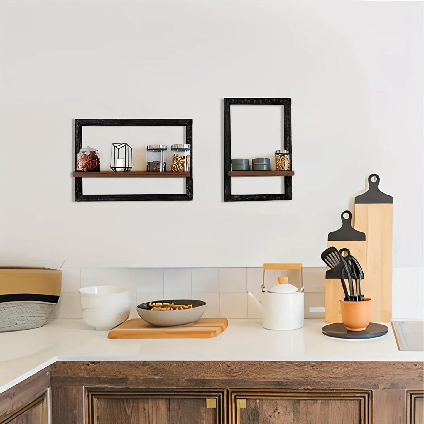 Meuble étagère cube mural style portrait -