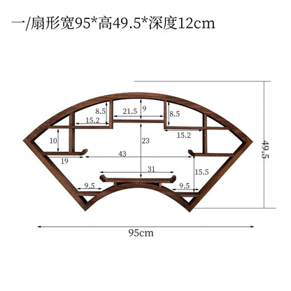étagère murale bureau pour théières - 95x 49.5x 12cm