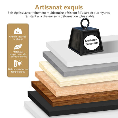 Table basse en bois massif moderne pour salon -