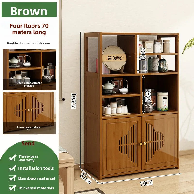 Meuble de rangement à casier marron - H