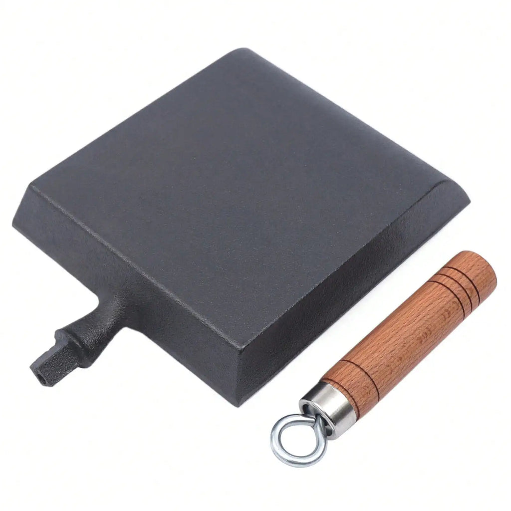 Poêle en fonte en forme de pelle -