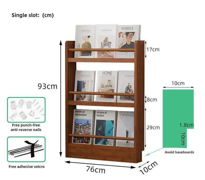 Étagère livre murale ultra-mince - 3 layers 76CM