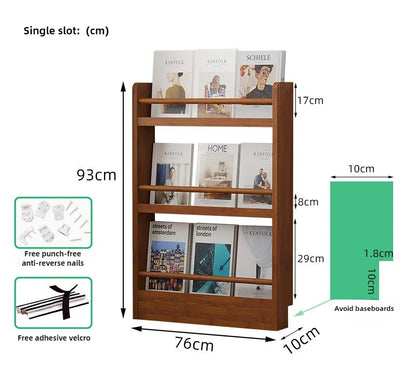 Étagère livre murale ultra-mince - 3 layers 76CM