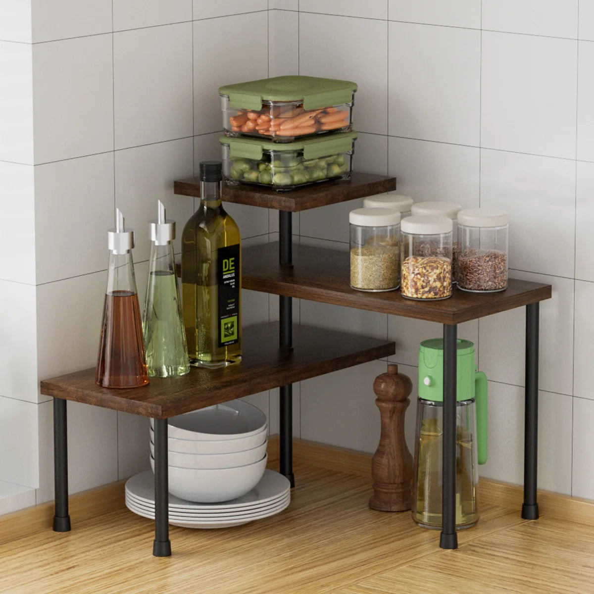 Étagère d'angle salle de bain ou cuisine -