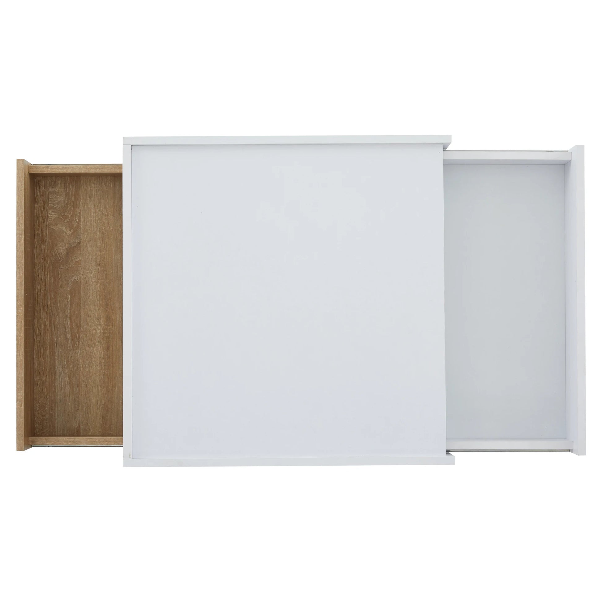 Table basse multifonctionnelle à plateau pivotant 360° -