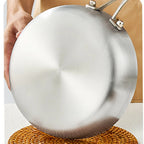 Wok poêle en inox solide -