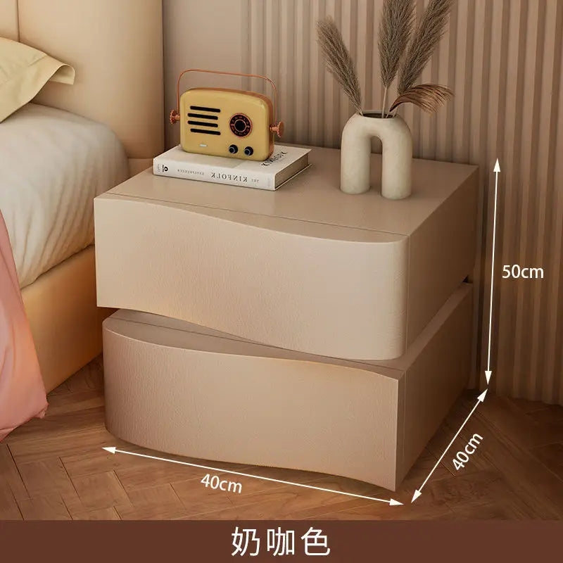 Table de nuit basse de luxe avec LED - D