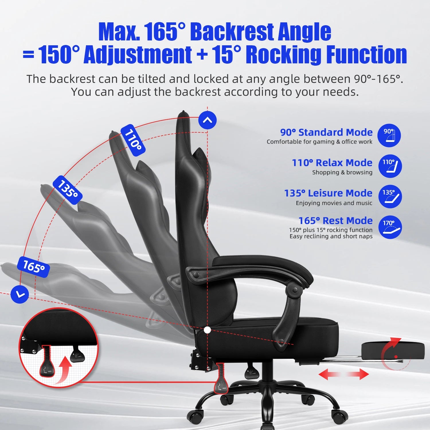 Chaise de bureau gaming ergonomique -