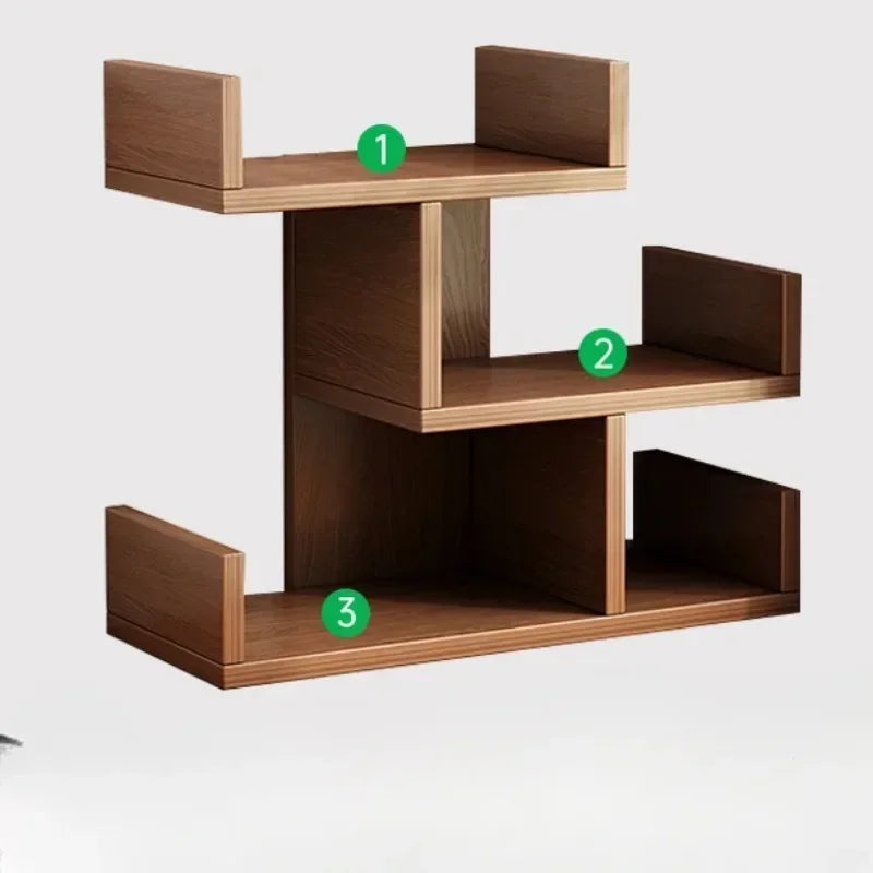 étagère bois bibliothèque de bureau -