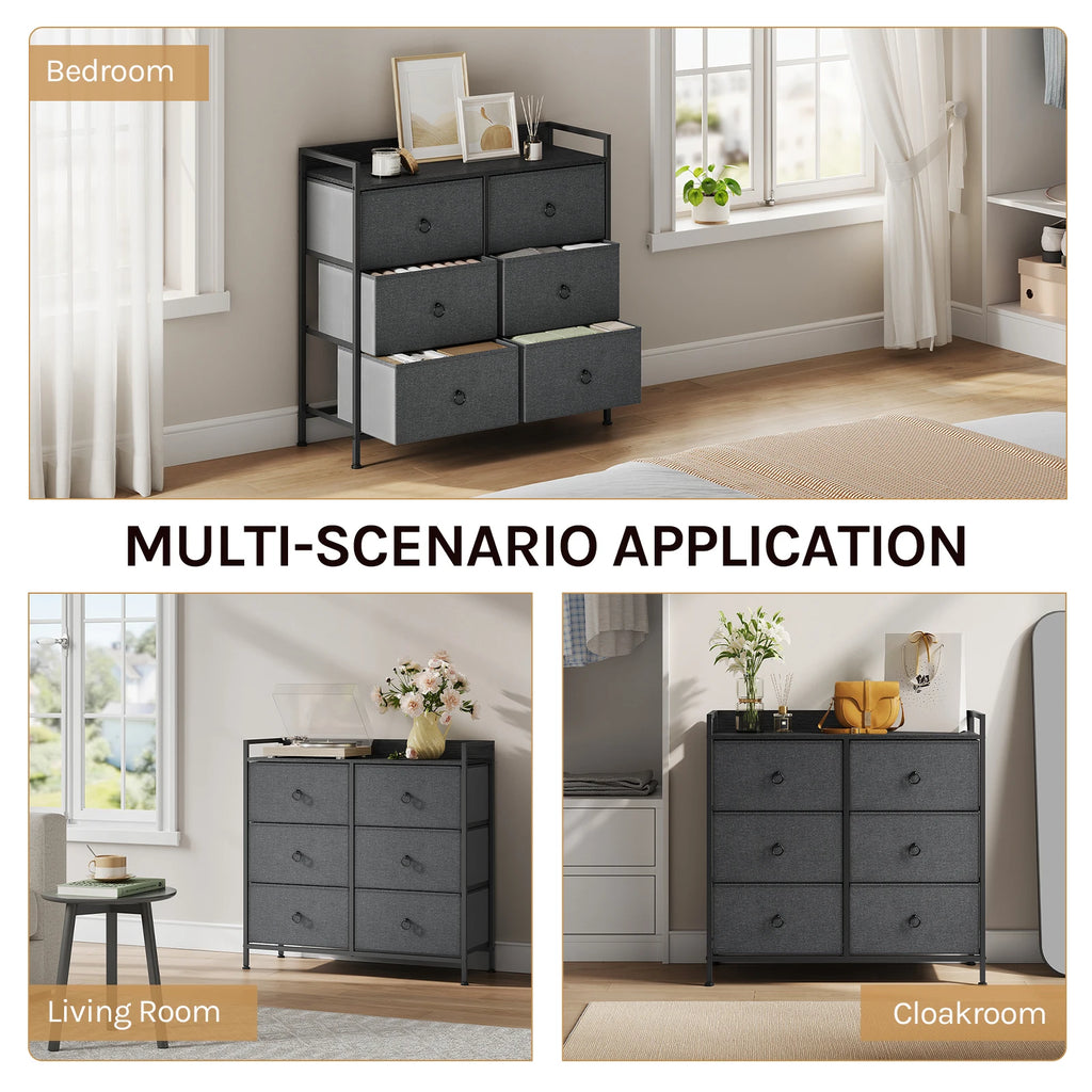 Meuble de rangement 6 tiroirs moderne -