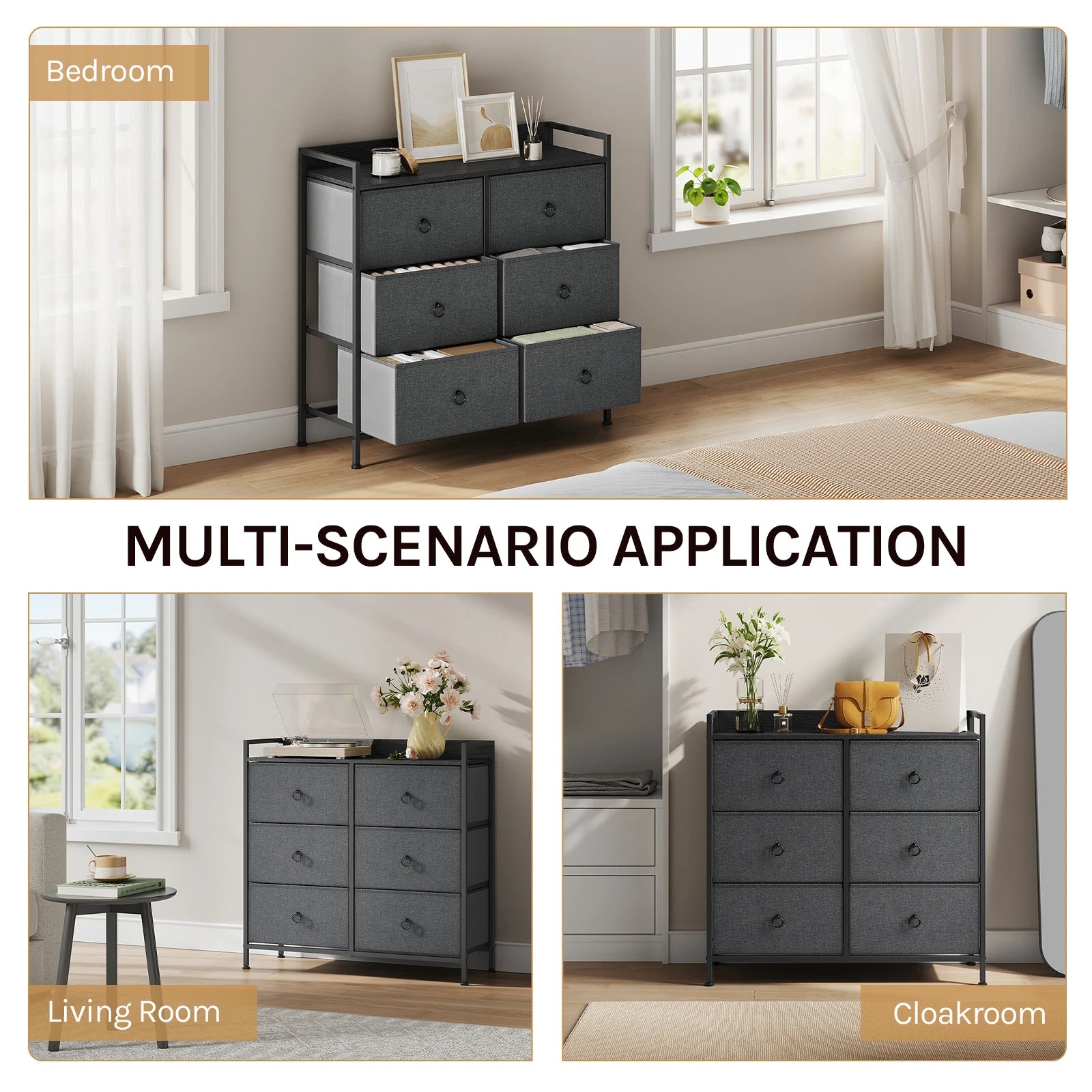 Meuble de rangement 6 tiroirs moderne -