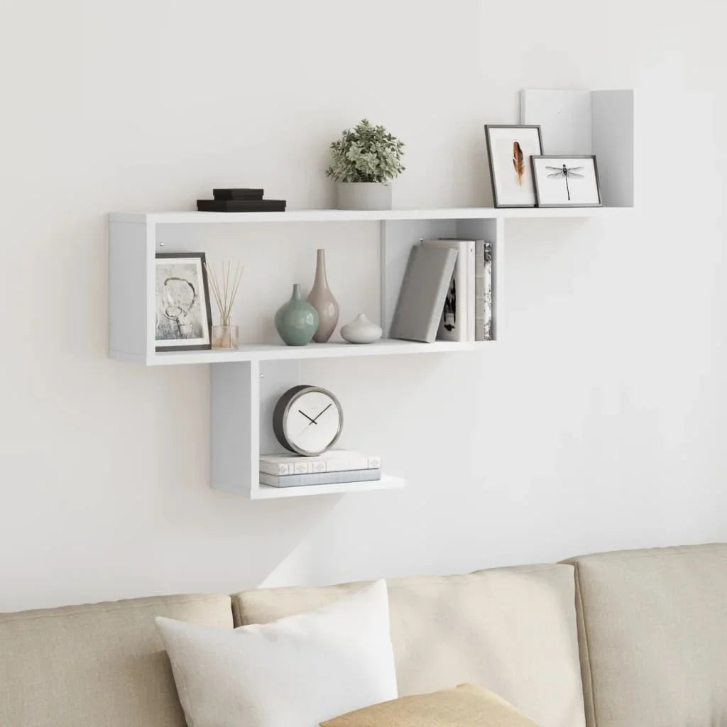 étagère murale blanche 100x15x70 cm -