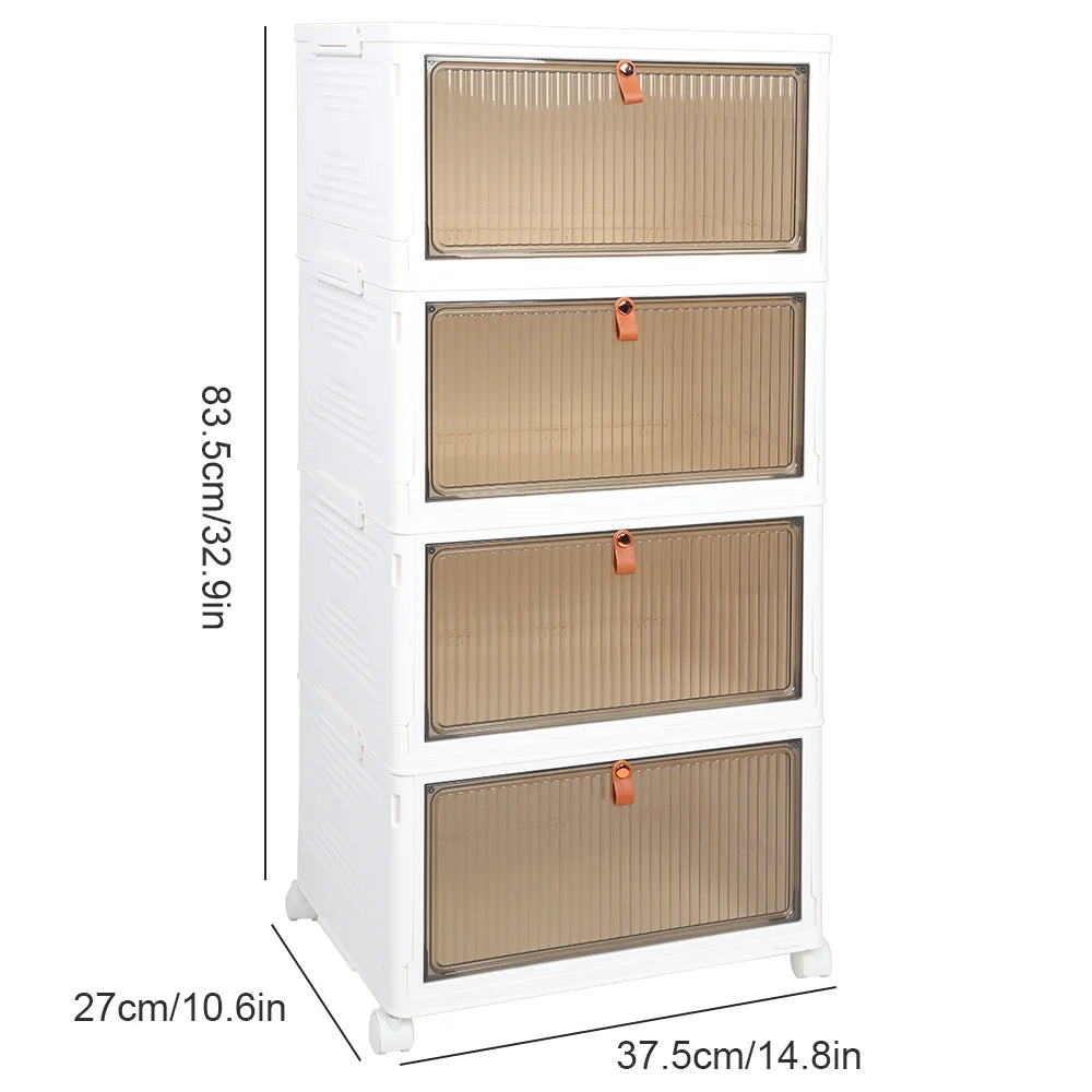 Meuble à chaussure avec porte originale - 4 étages Meuble à chaussure à étages