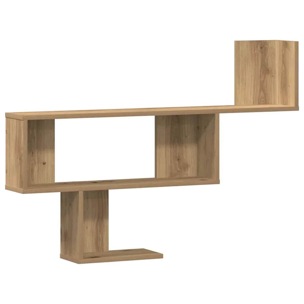 étagère murale blanche 100x15x70 cm - Marron