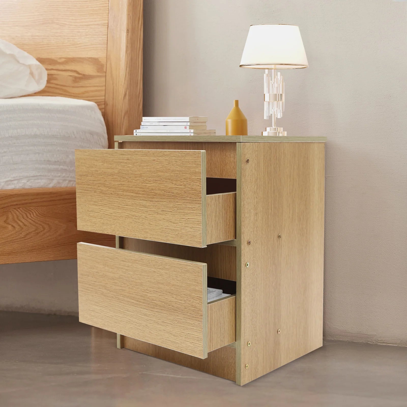 Table de chevet basse en bois moderne de grande qualité -