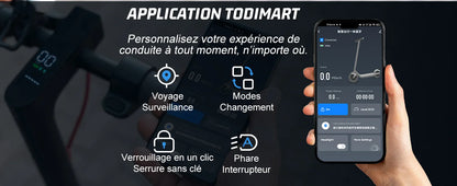Trottinette électrique adulte Todimart avec APP Mobile  25km/MAX