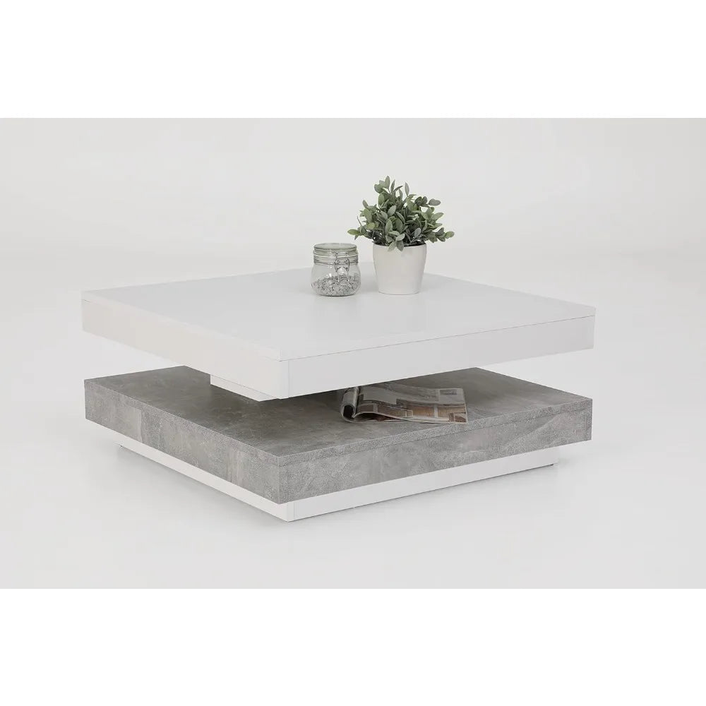 Table basse dérive du bois design carré 67 X 67 X 35 Cm -