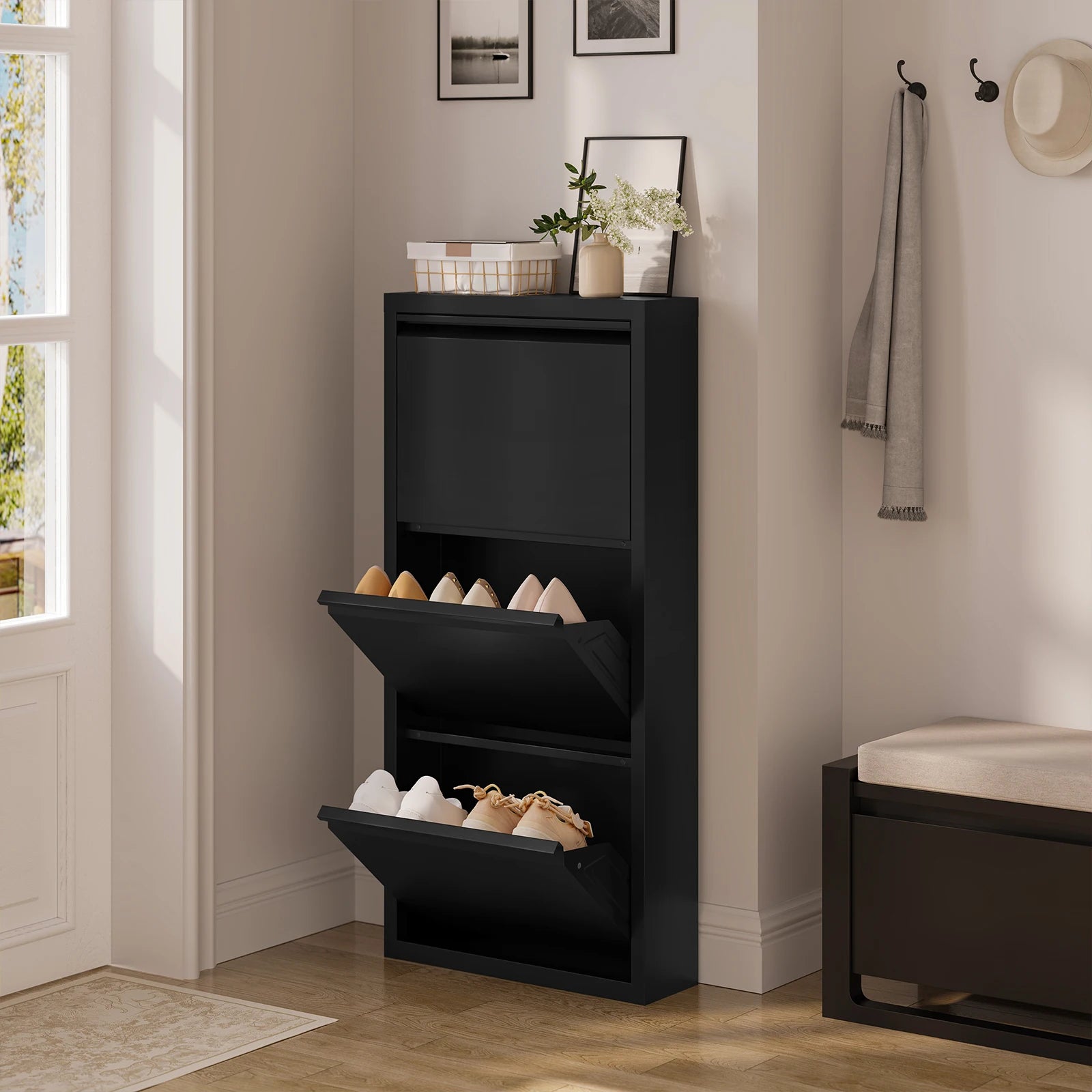 Étagère chaussures solide de 50x106x15cm -