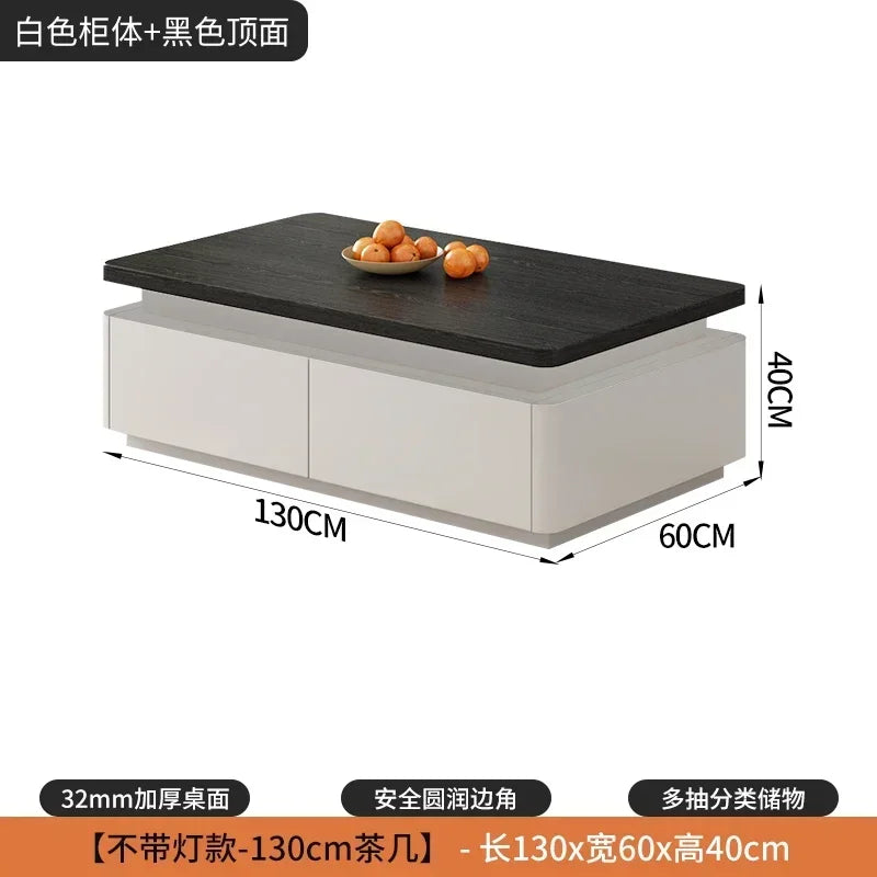 Table basse bois scandinave de luxe - 130x60x40cm-1