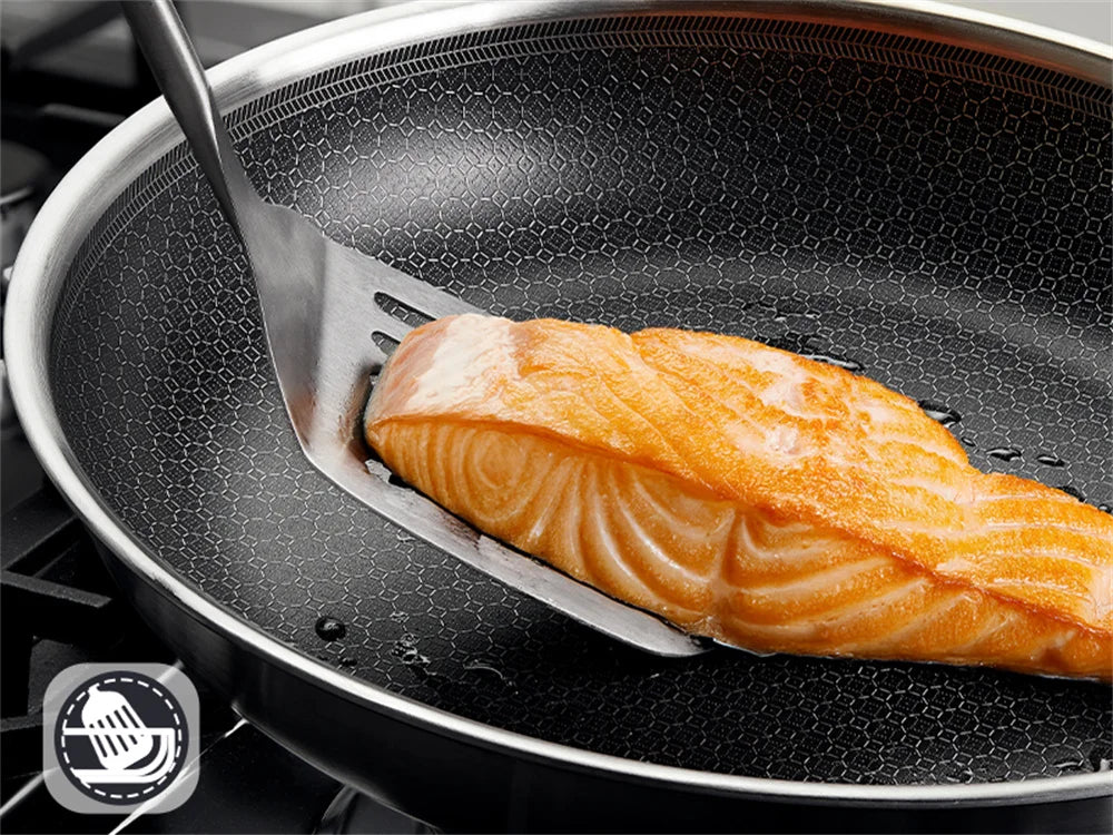 Poêle inox fond noir original -