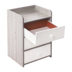 Mini Table de nuit avec poignée et 3 tiroirs -