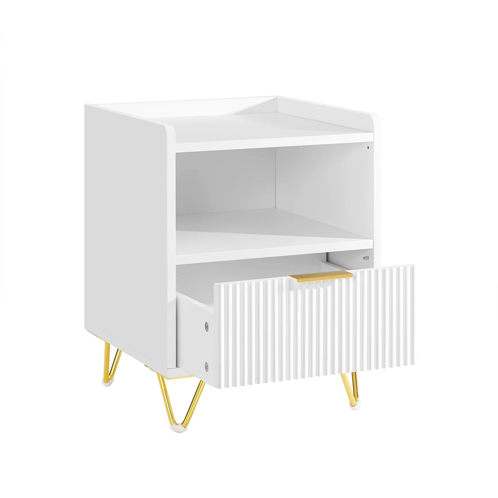 Table de chevet cabinet 40x40x51cm - VIRGINIE -