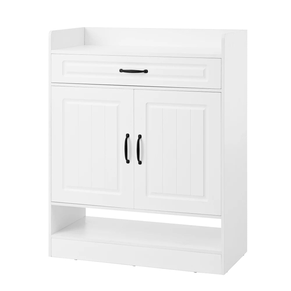 Meuble à chaussure moderne à poignées noires - 75×36×95.5cm -