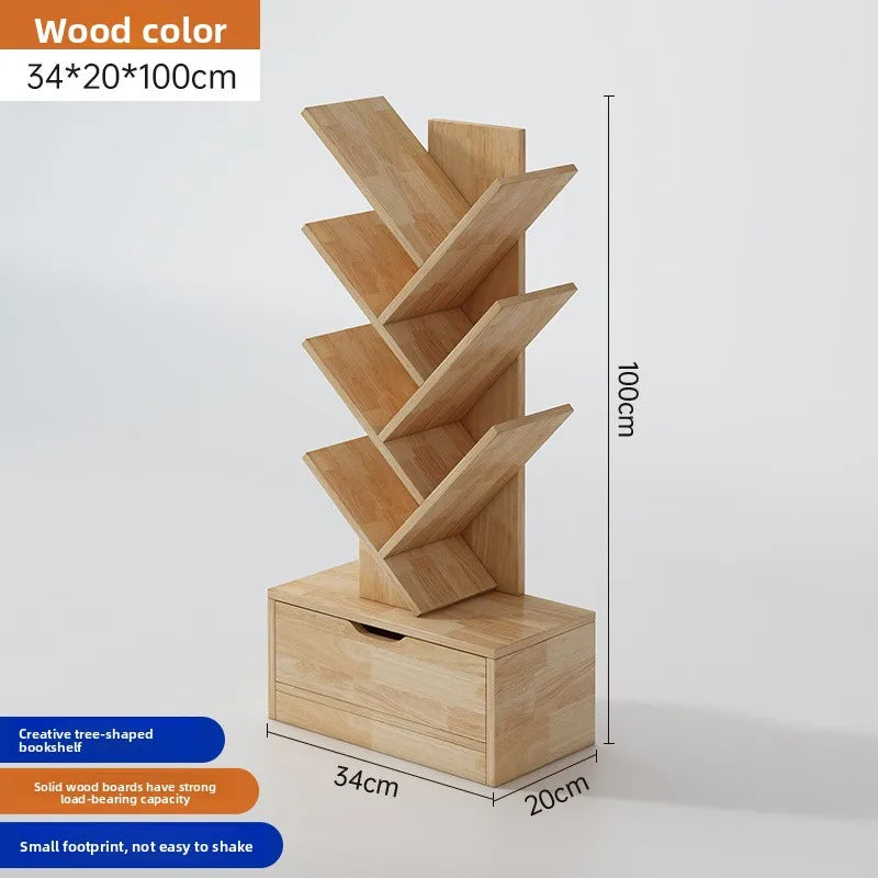 Étagère d'angle bois de luxe - Log 34x20x100cm