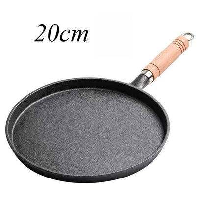Poêle en fonte en forme de plaque de cuisson - 20cm