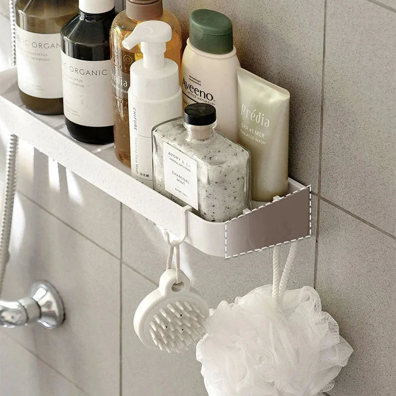 Étagère blanche pour douche -