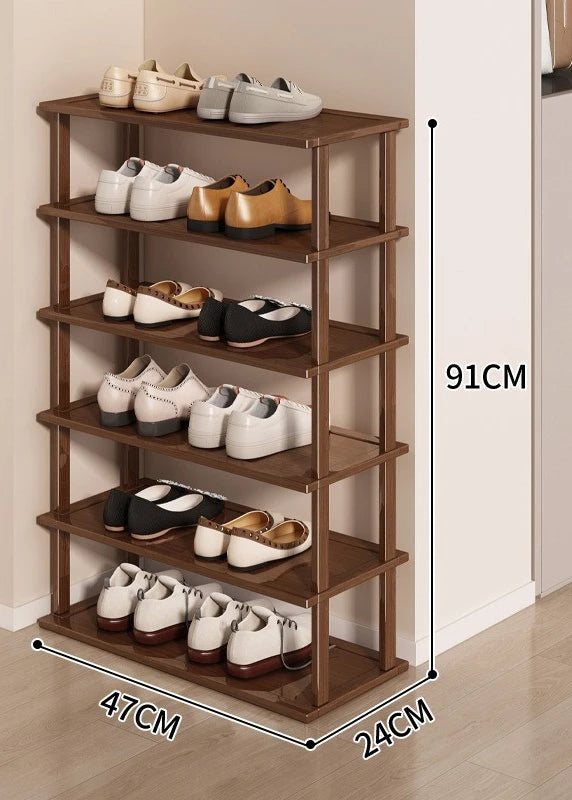 Meuble à chaussure sous escalier - Marron 6 couches 47cm