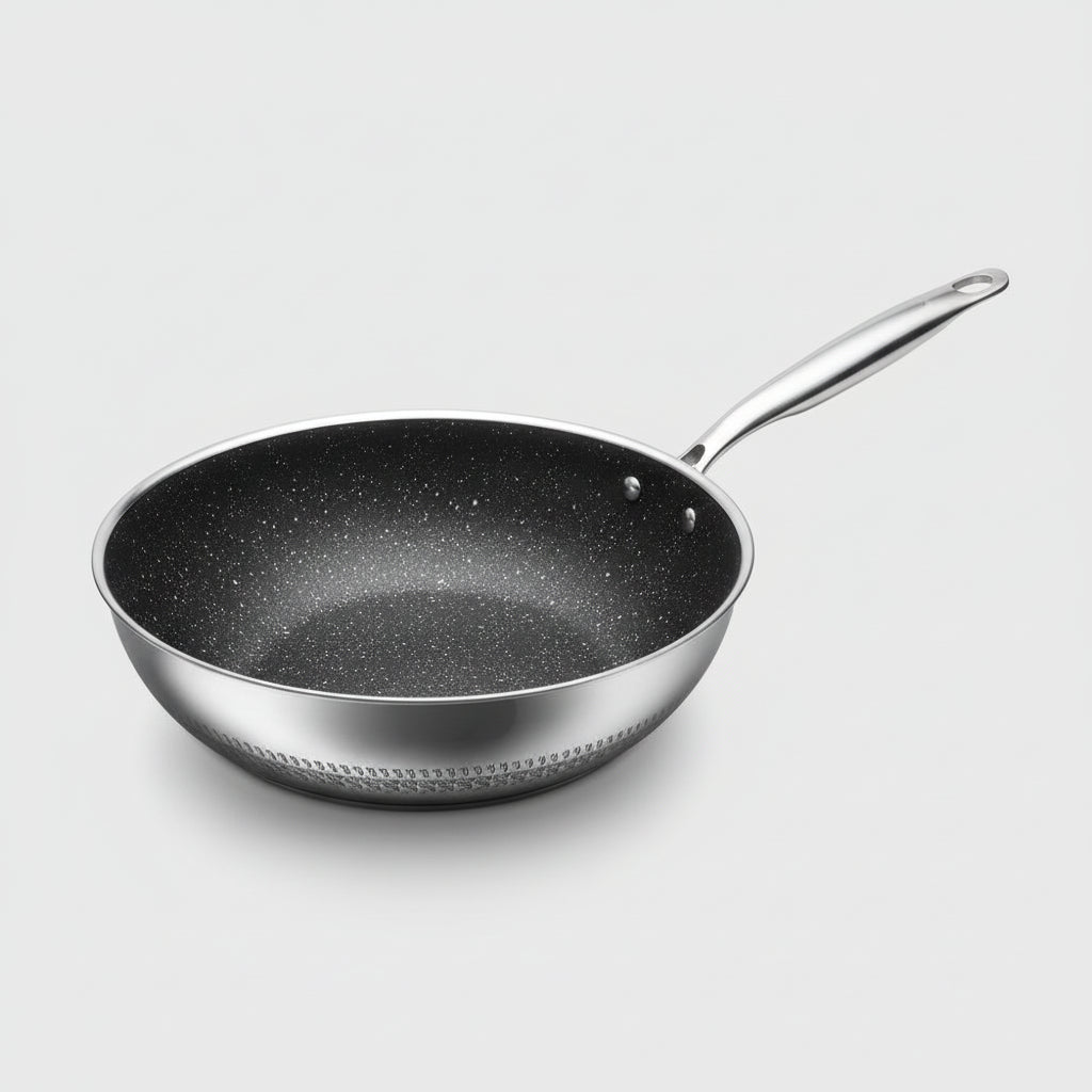 Poêle inox pro allemand premium - C 32CM double face