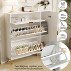 Meuble à chaussure dispositif anti basculement -