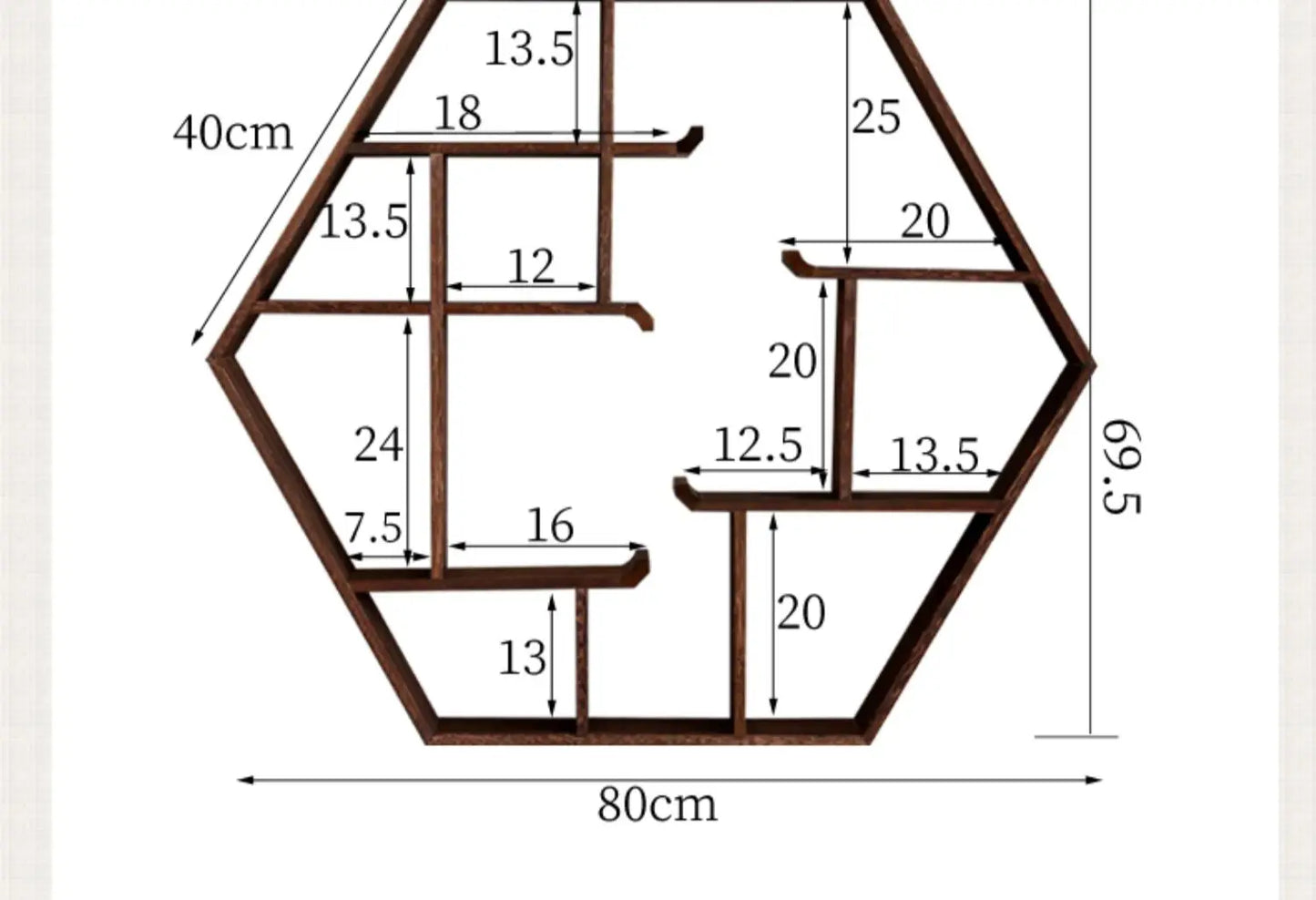 étagère murale bureau pour théières -